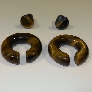 Stone Ear Plugs Tiger’s Eye 00g 10mm